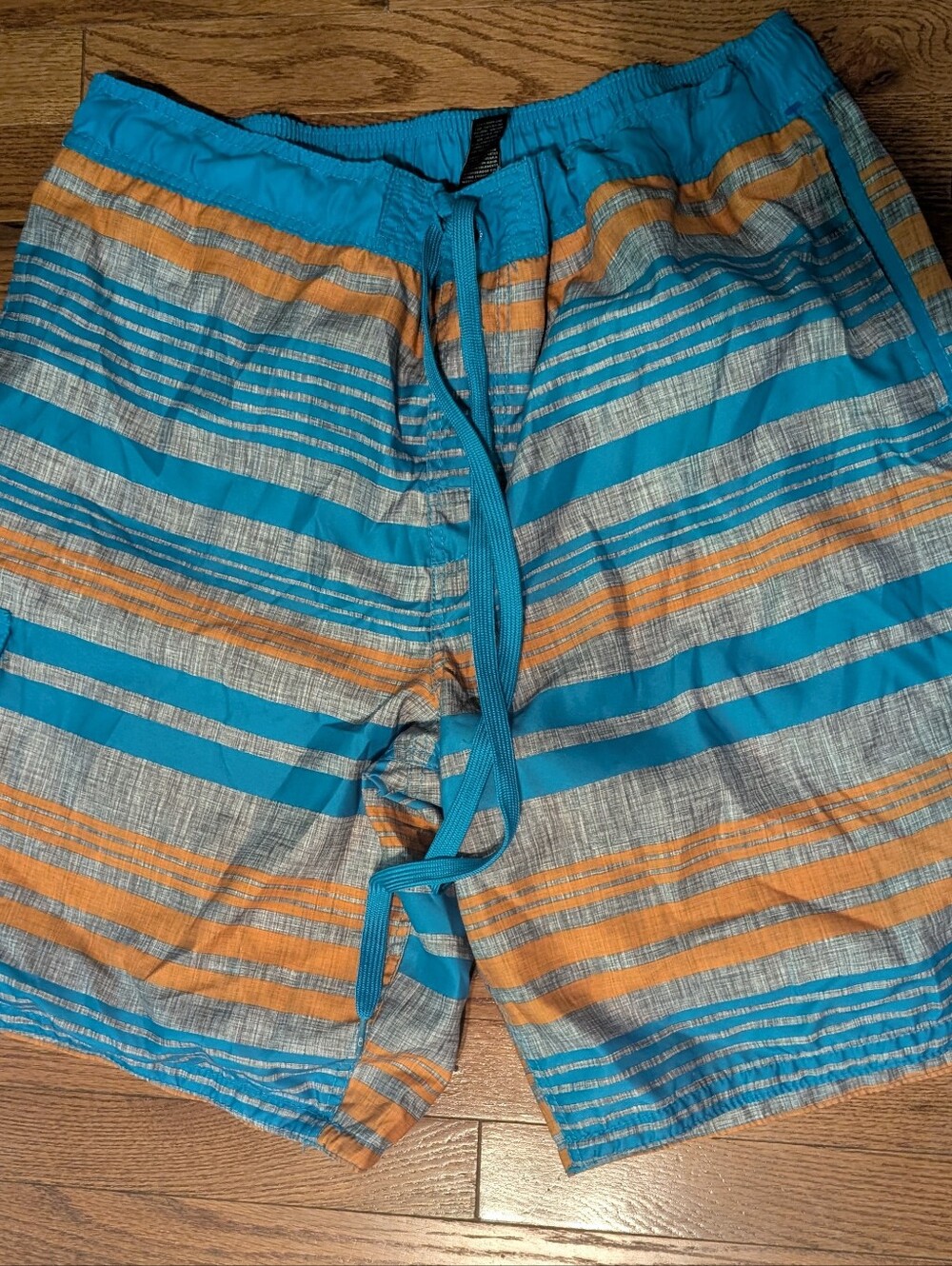 OP Swim Trunks in Teal and White
